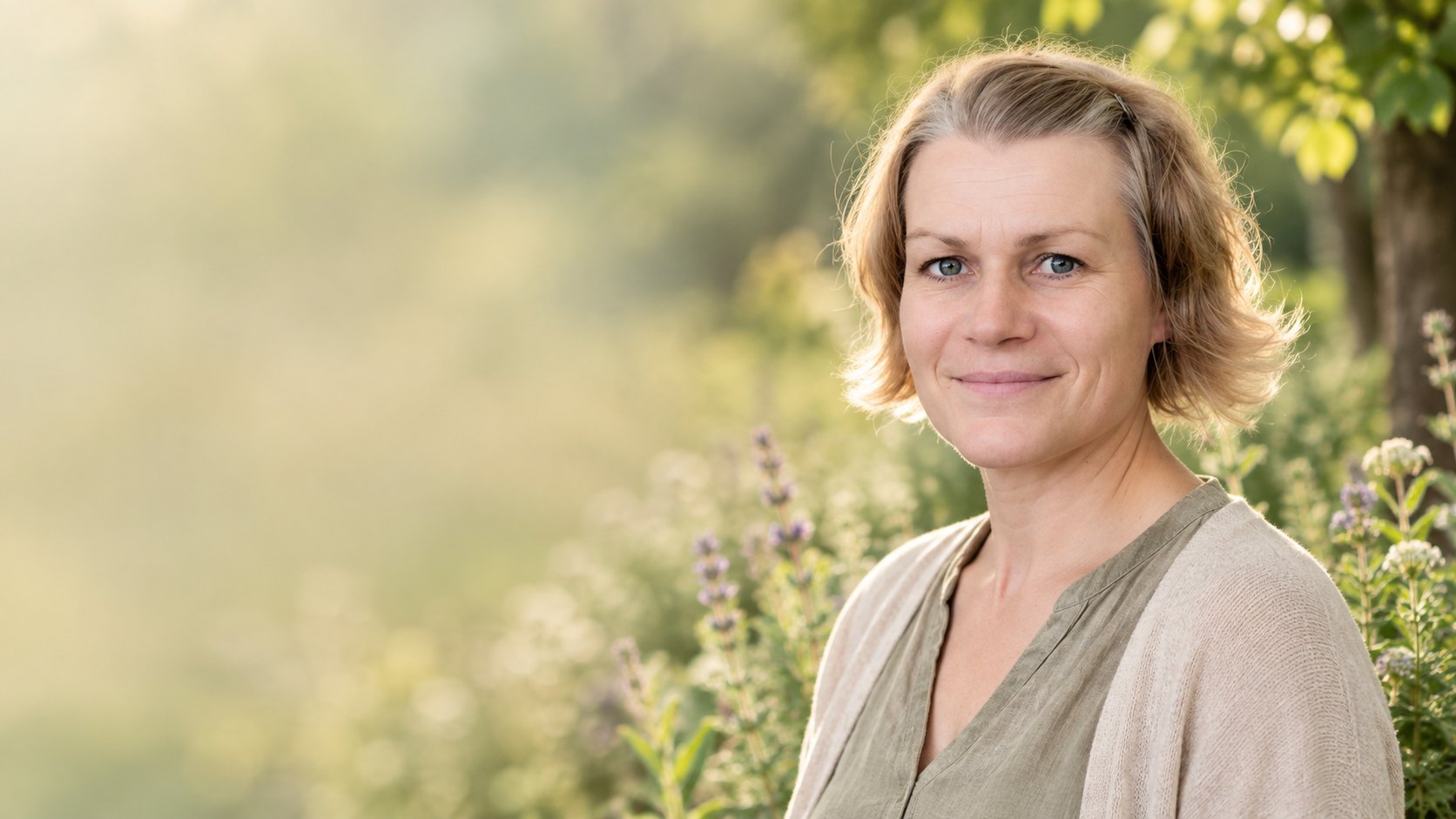 Antje Winkler in einer natürlichen Umgebung