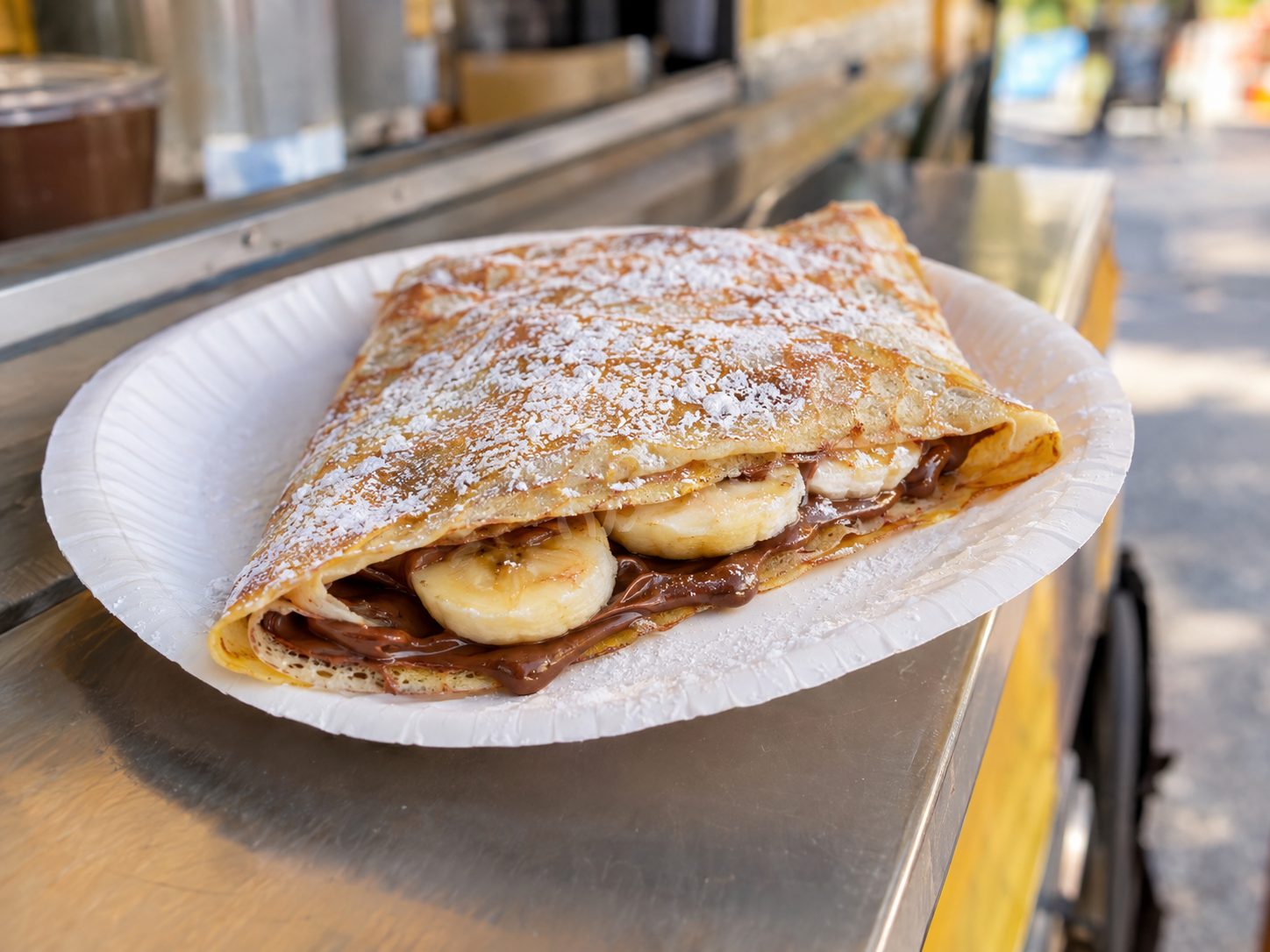 Crêpe mit Nutella und Banane