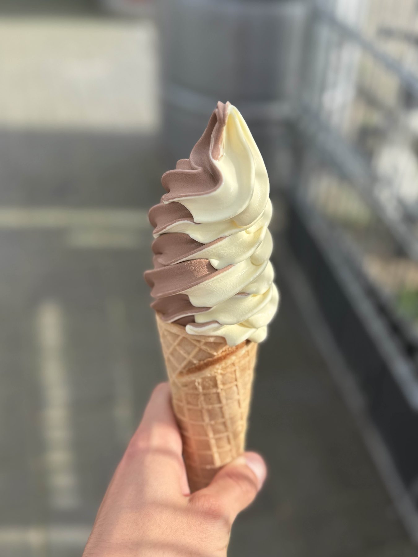 Softeis in der Waffel